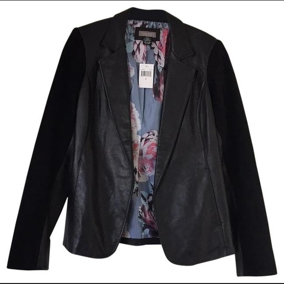 Genuine Leather and Suede Blazer